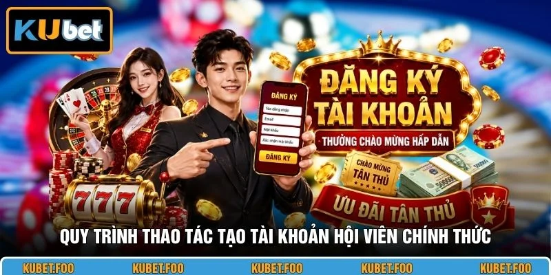 Quy trình thao tác tạo tài khoản hội viên chính thức